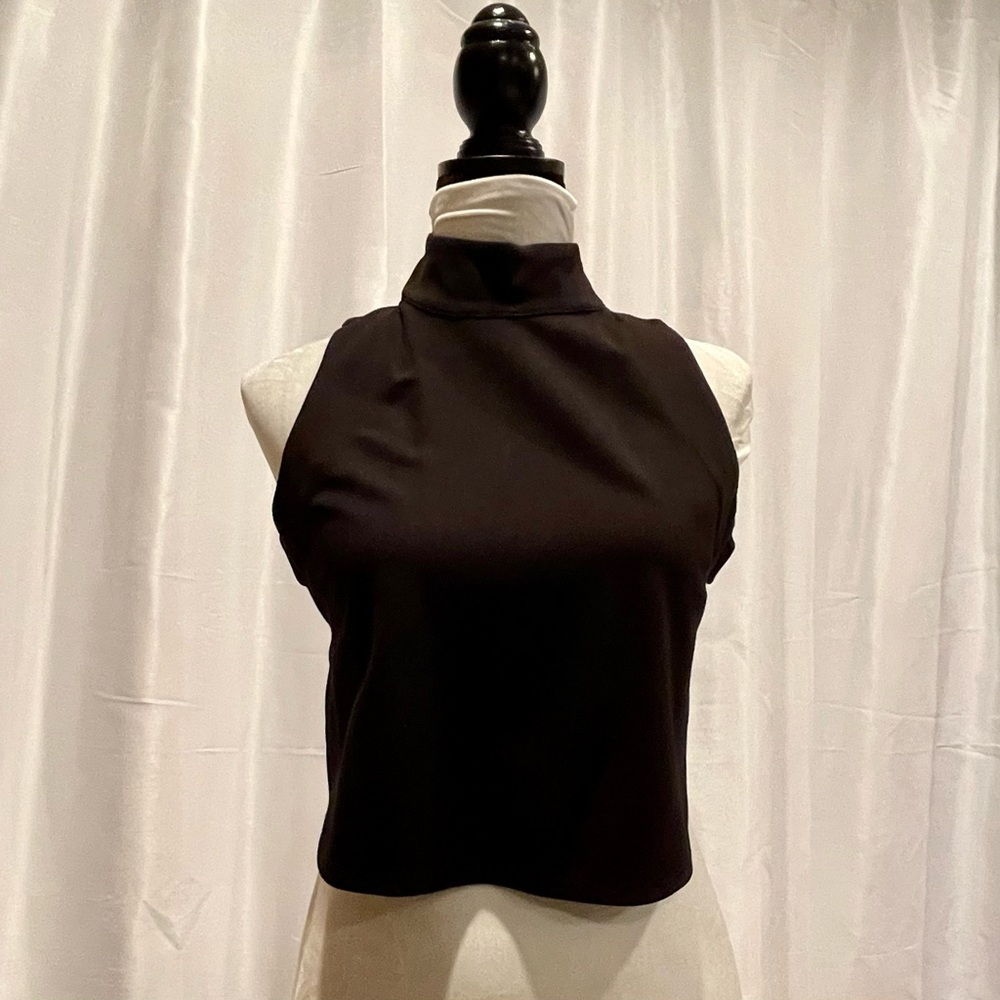 Bebe Black Backless Crop Top